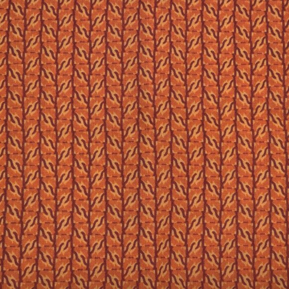 Quilting Craft Fabric Orange Geometric Fall Autumn Kaleidoscope Fat Quarter - Picture 4 of 5
